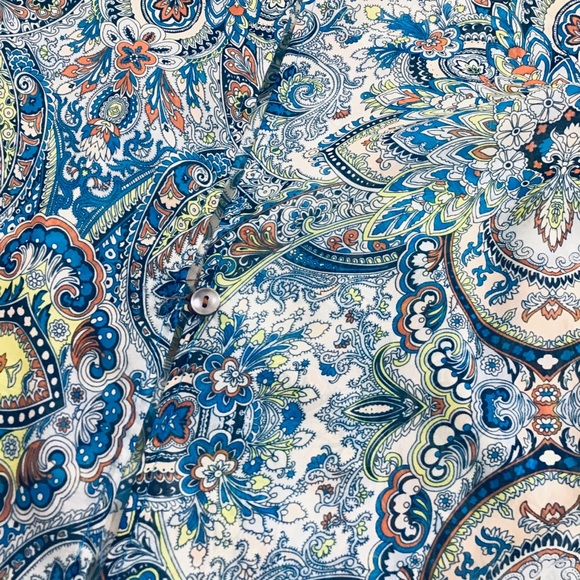 Ivy Jane | Hi-Lo Paisley Sheer Top | Sz M - Picture 6 of 7